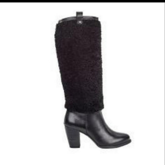 Ugg Ava Exposed Fur Knee High Boots - Picture 3 of 7